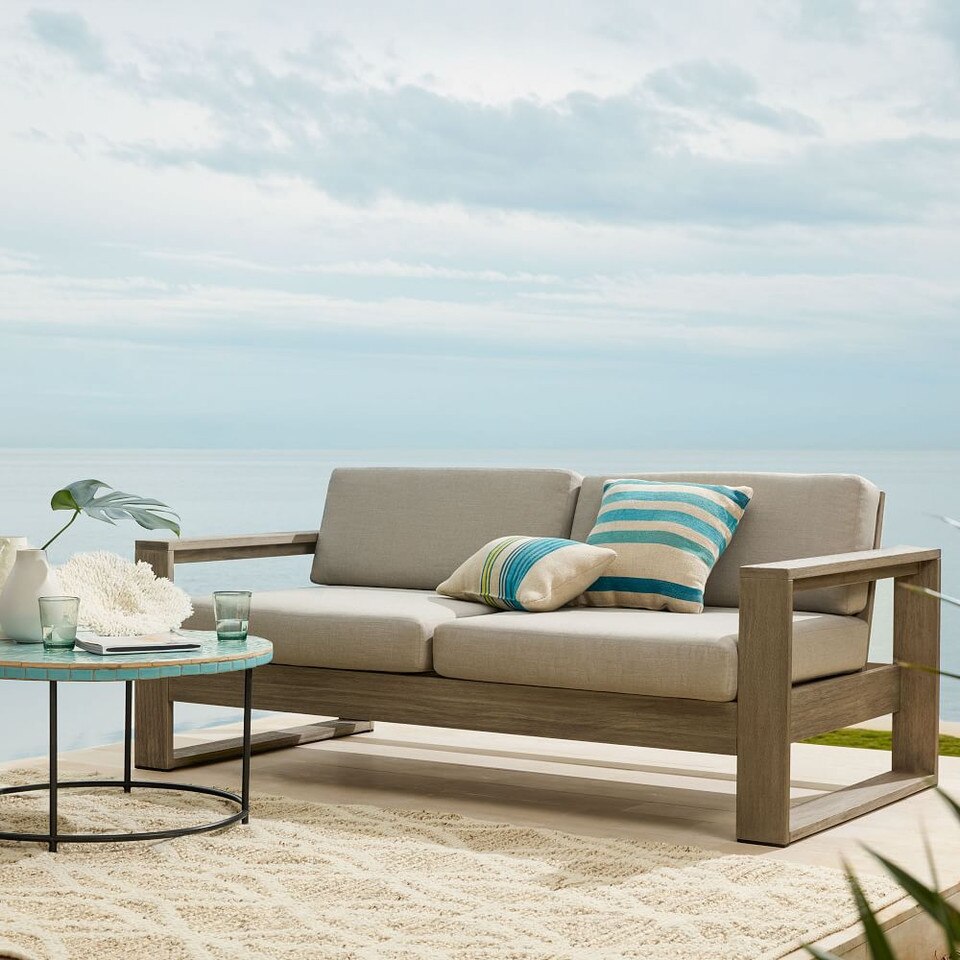 Portside Outdoor Sofa (191 cm) Weathered Grey west elm Australia